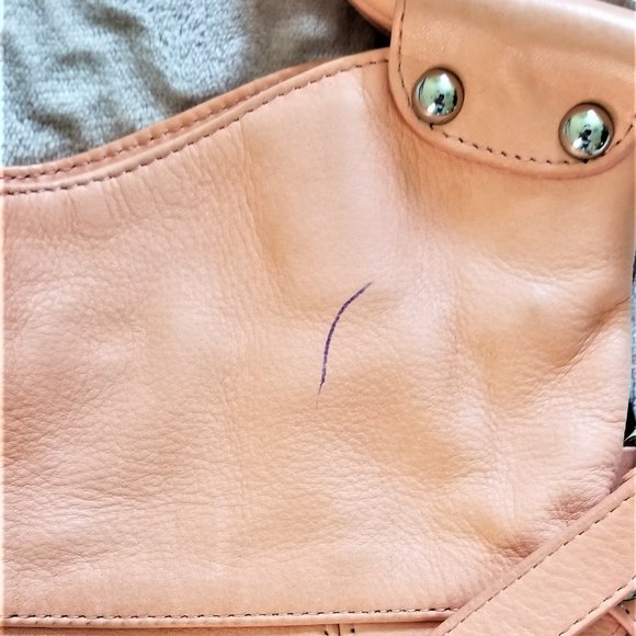 Valentina leather bag Italy,  pink salmon color - Picture 11 of 11